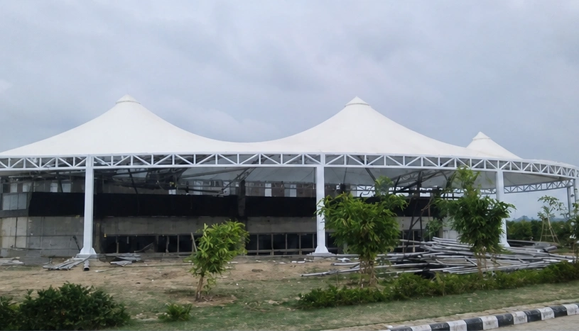 Sehwag International School, Jhajjar tensile structure, Ekra Decor &mdash; photograph 2